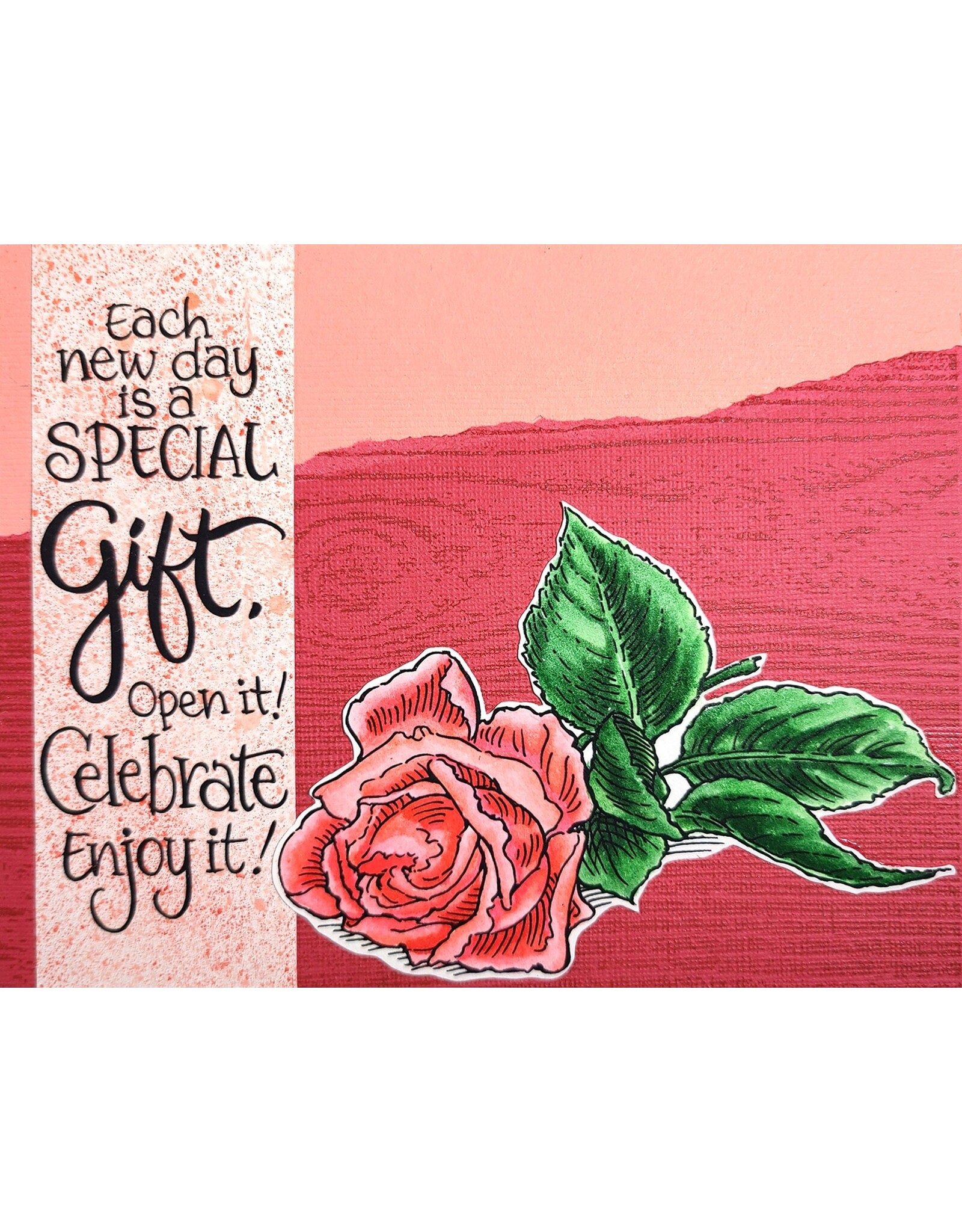 STAMPENDOUS STAMPENDOUS FRAN'S ROSE CLIPPING CLING STAMP