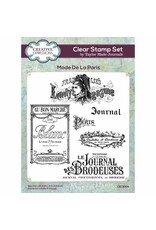 CREATIVE EXPRESSIONS CREATIVE EXPRESSIONS TAYLOR MADE JOURNALS MODE DE LA PARIS 6x8 CLEAR STAMP SET