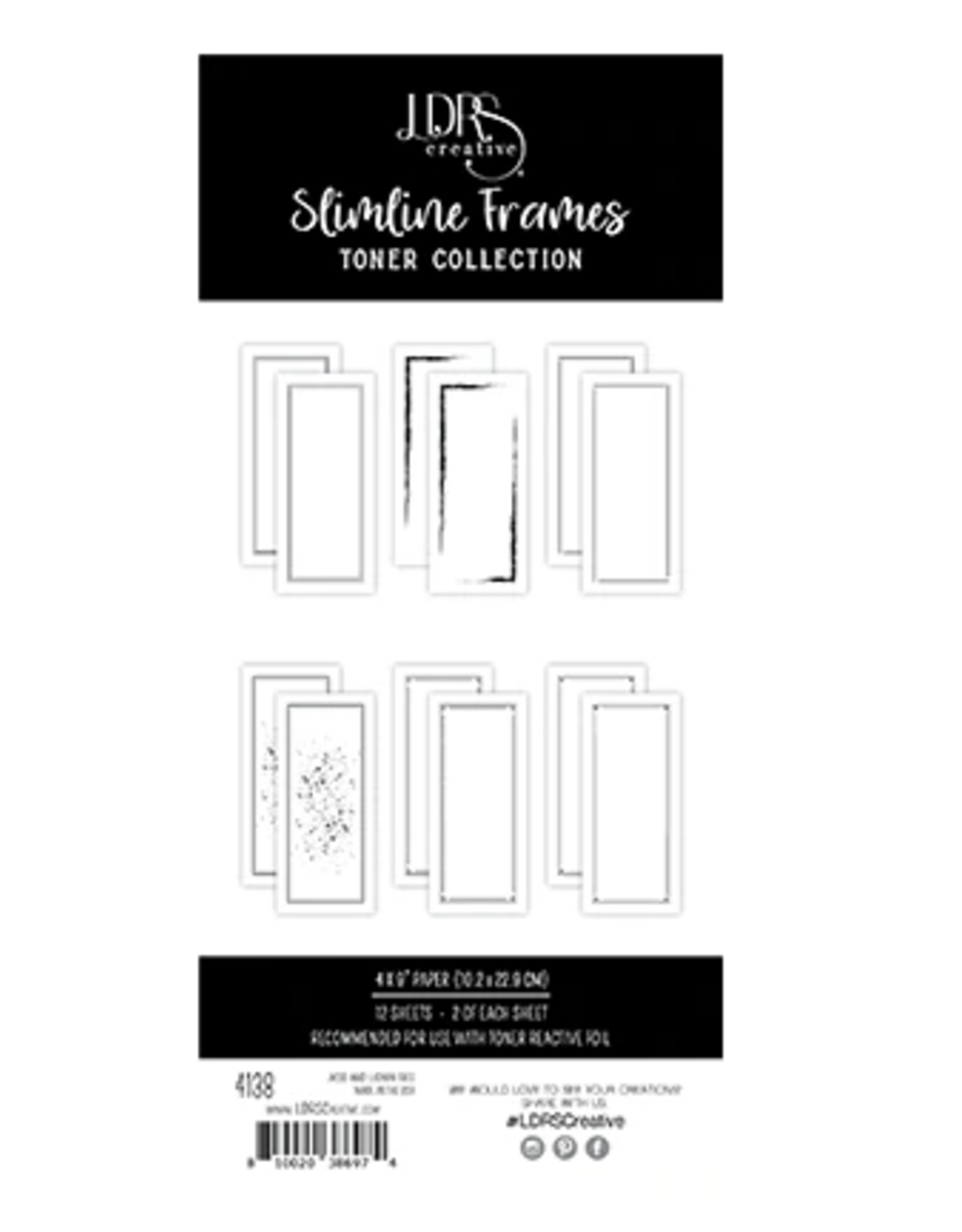 LDRS CREATIVE LDRS CREATIVE SLIMLINE FRAMES TONER COLLECTION 4x9 12PG