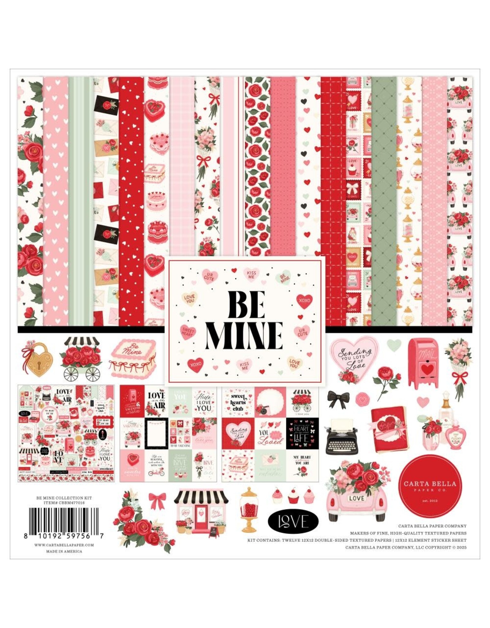 CARTA BELLA CARTA BELLA BE MINE 12x12 COLLECTION KIT