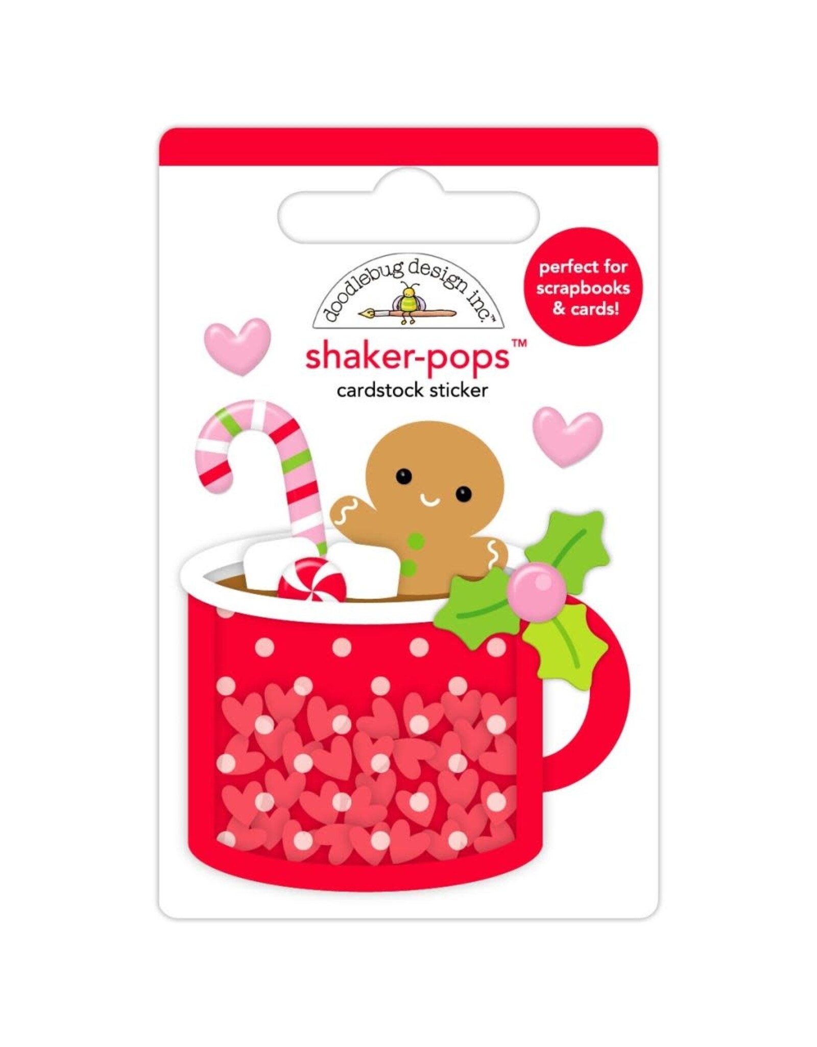 DOODLEBUG DESIGN DOODLEBUG HEART WARMING SHAKER-POPS 3D STICKERS