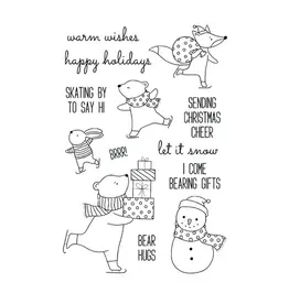 SPELLBINDERS SPELLBINDERS SIMON HURLEY SKATING BY CLEAR STAMP & DIE SET