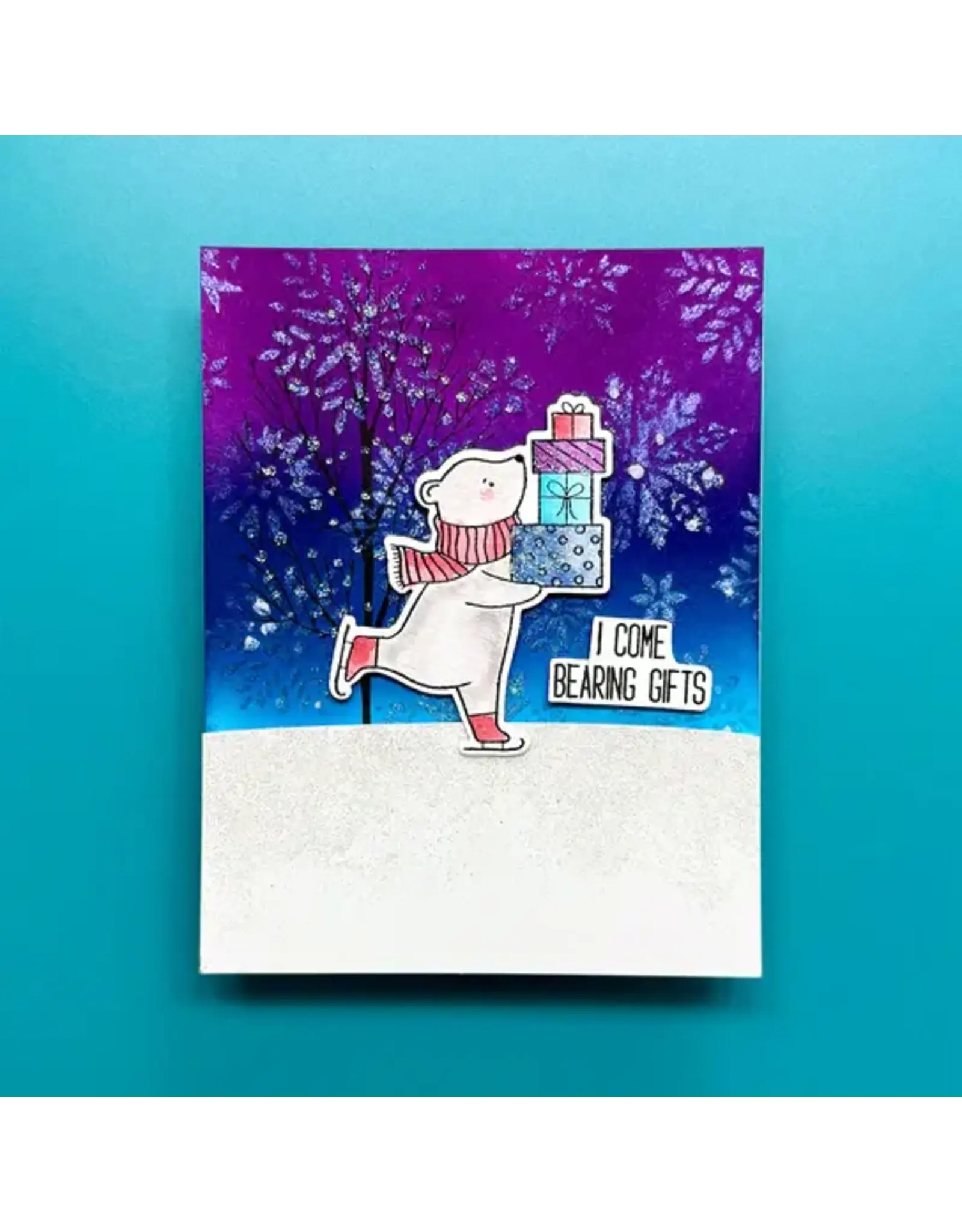 SPELLBINDERS SPELLBINDERS SIMON HURLEY SKATING BY CLEAR STAMP & DIE SET