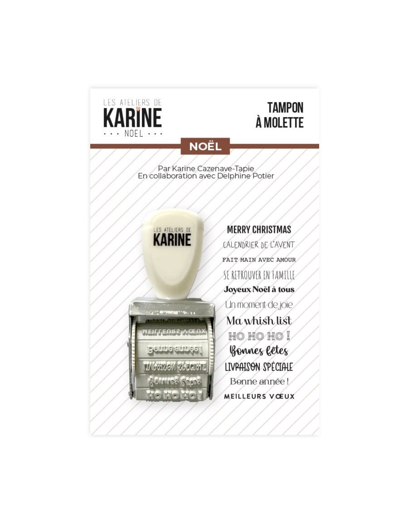 LES ATELIERS DE KARINE LES ATELIERS DE KARINE POÉSIE HIVERNALE NOËL TAMPON À MOLETTE