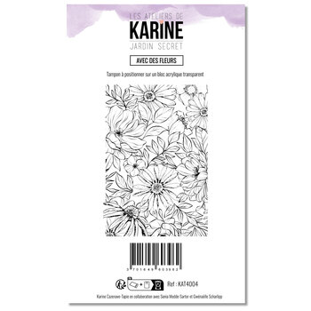 LES ATELIERS DE KARINE LES ATELIERS DE KARINE JARDIN SECRET AVEC DES FLEURS CLEAR STAMP