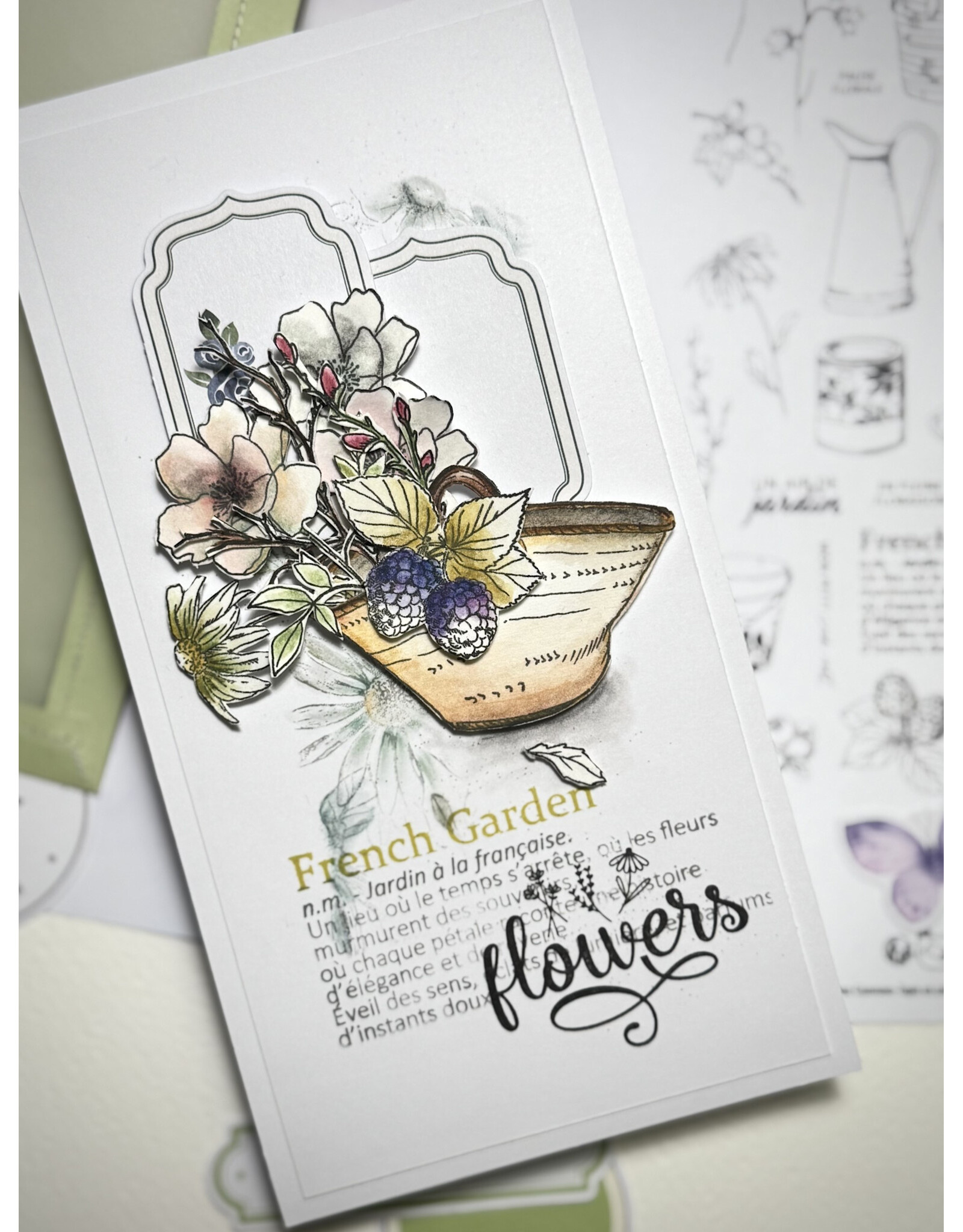LES ATELIERS DE KARINE LES ATELIERS DE KARINE JARDIN SECRET AVEC DES FLEURS CLEAR STAMP