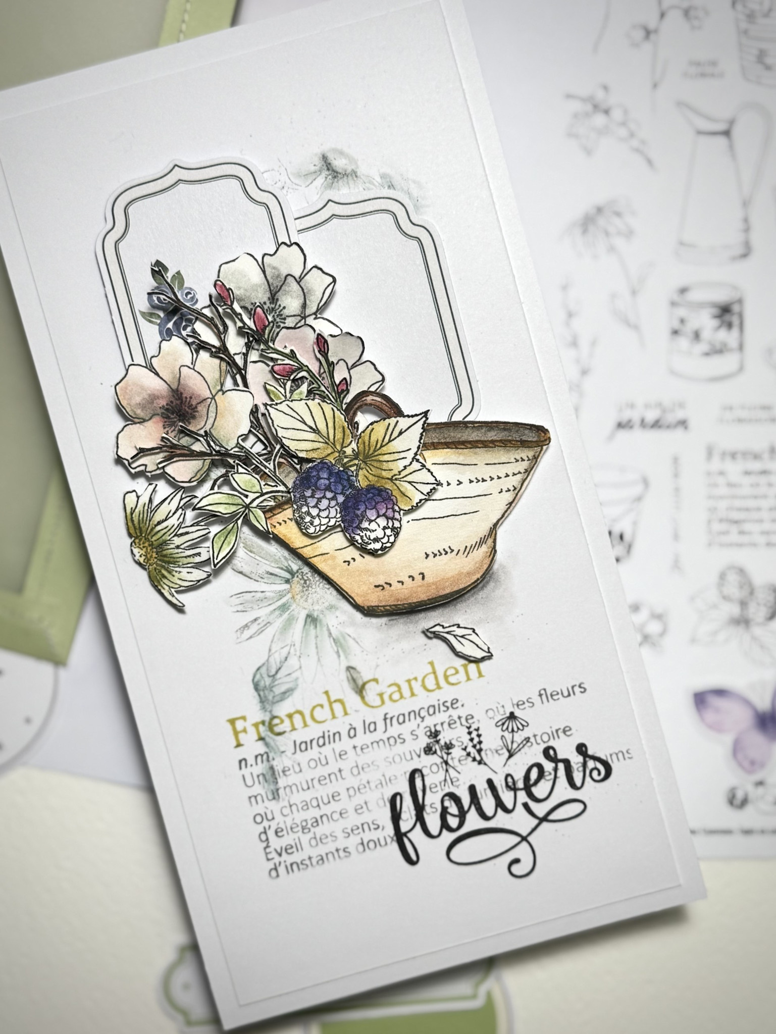 LES ATELIERS DE KARINE LES ATELIERS DE KARINE JARDIN SECRET AVEC DES FLEURS CLEAR STAMP
