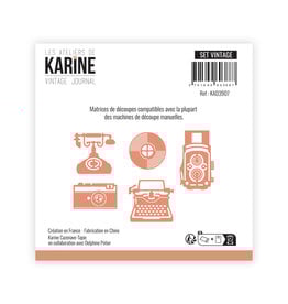 LES ATELIERS DE KARINE LES ATELIERS DE KARINE VINTAGE JOURNAL SET VINTAGE DIE SET