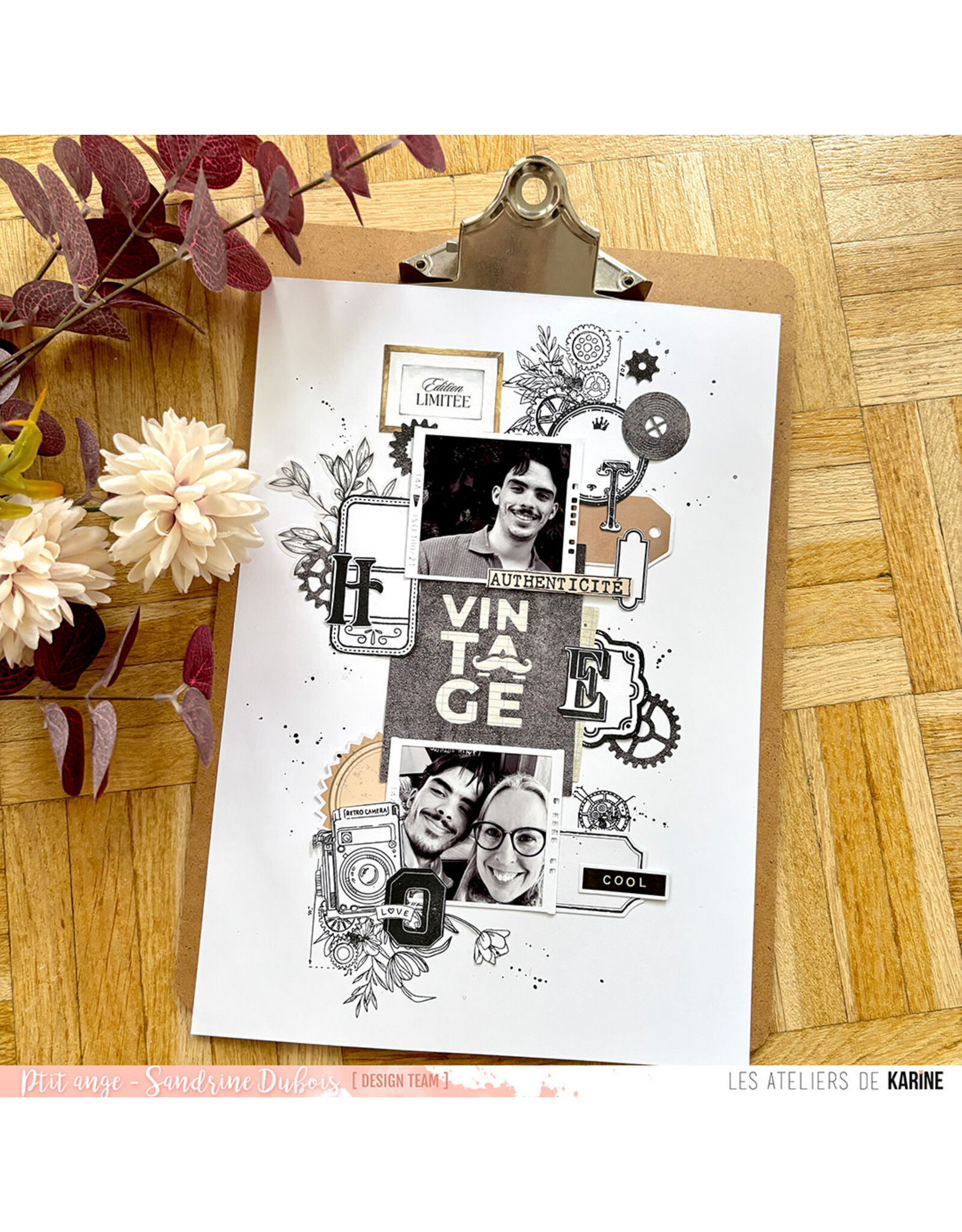LES ATELIERS DE KARINE LES ATELIERS DE KARINE VINTAGE JOURNAL SET VINTAGE DIE SET