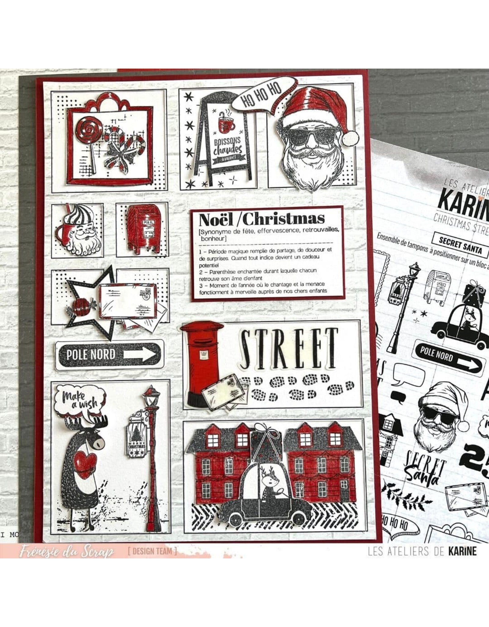 LES ATELIERS DE KARINE LES ATELIERS DE KARINE CHRISTMAS STREET DÉFINITIONS HIVER CLEAR STAMP SET
