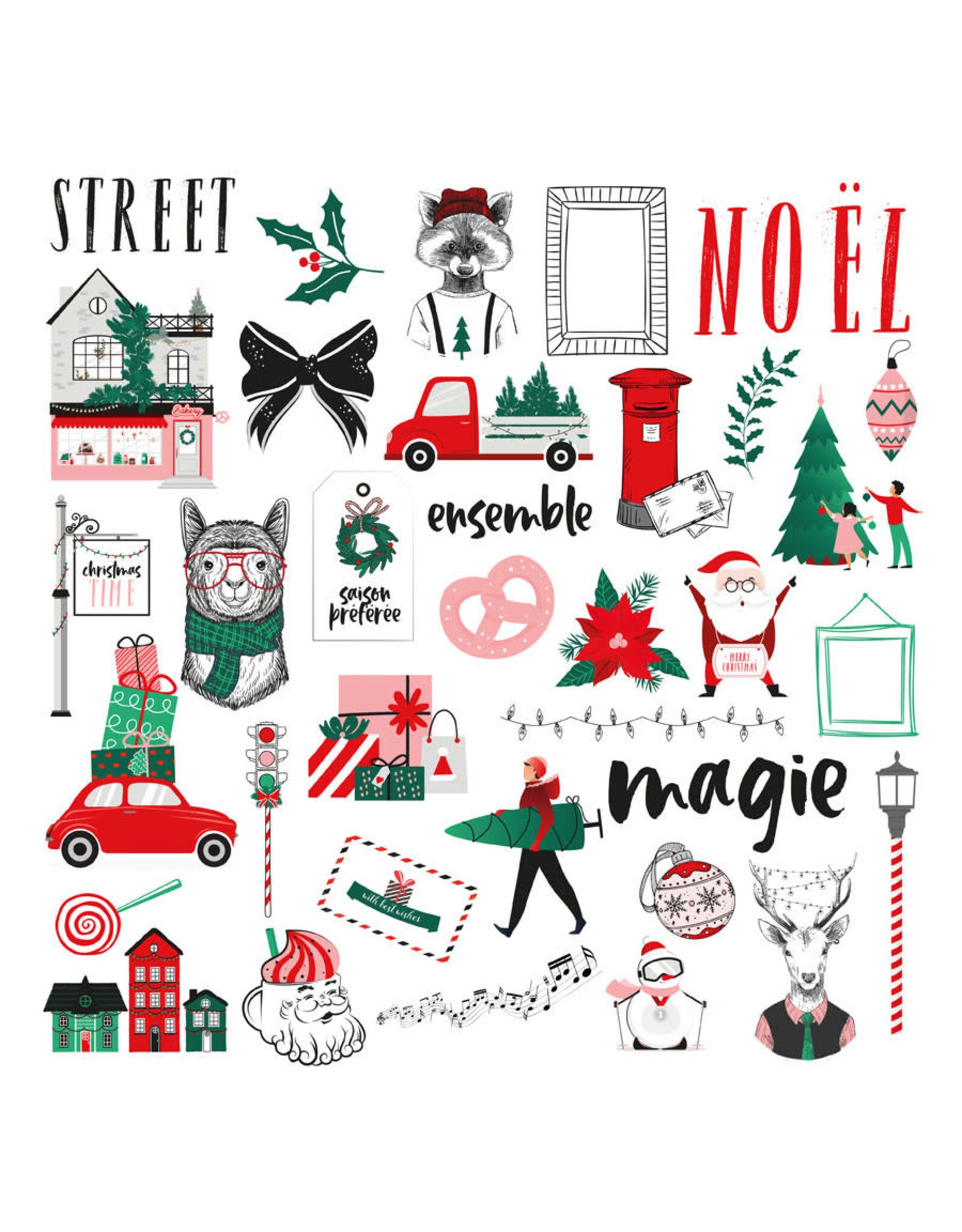LES ATELIERS DE KARINE LES ATELIERS DE KARINE CHRISTMAS STREET VELLUM DIE CUTS CALQUE