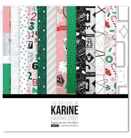 LES ATELIERS DE KARINE LES ATELIERS DE KARINE CHRISTMAS STREET 12x12 COLLECTION 6 PAPIERS + UN CALQUE
