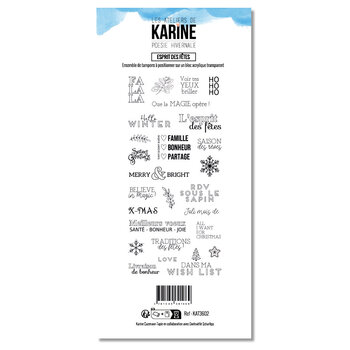LES ATELIERS DE KARINE LES ATELIERS DE KARINE POÉSIE HIVERNALE ESPRIT DES FÊTES CLEAR STAMP SET