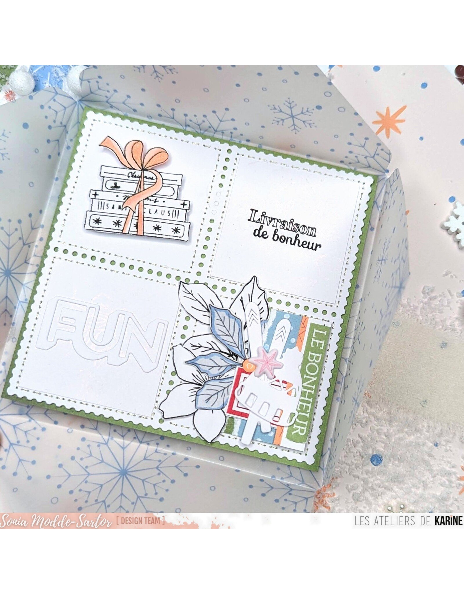 LES ATELIERS DE KARINE LES ATELIERS DE KARINE POÉSIE HIVERNALE ESPRIT DES FÊTES CLEAR STAMP SET