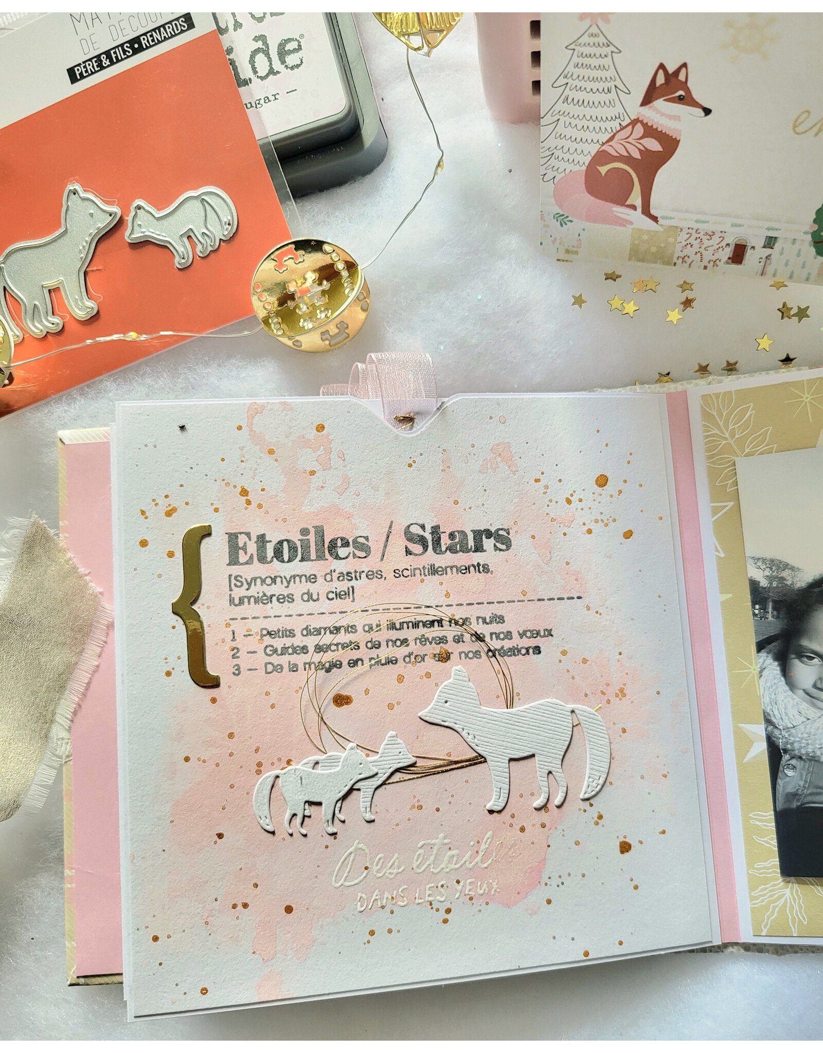 LES ATELIERS DE KARINE LES ATELIERS DE KARINE CARNET ENCHANTÉ DÉFINITIONS ÉTOILES & CO CLEAR STAMP SET