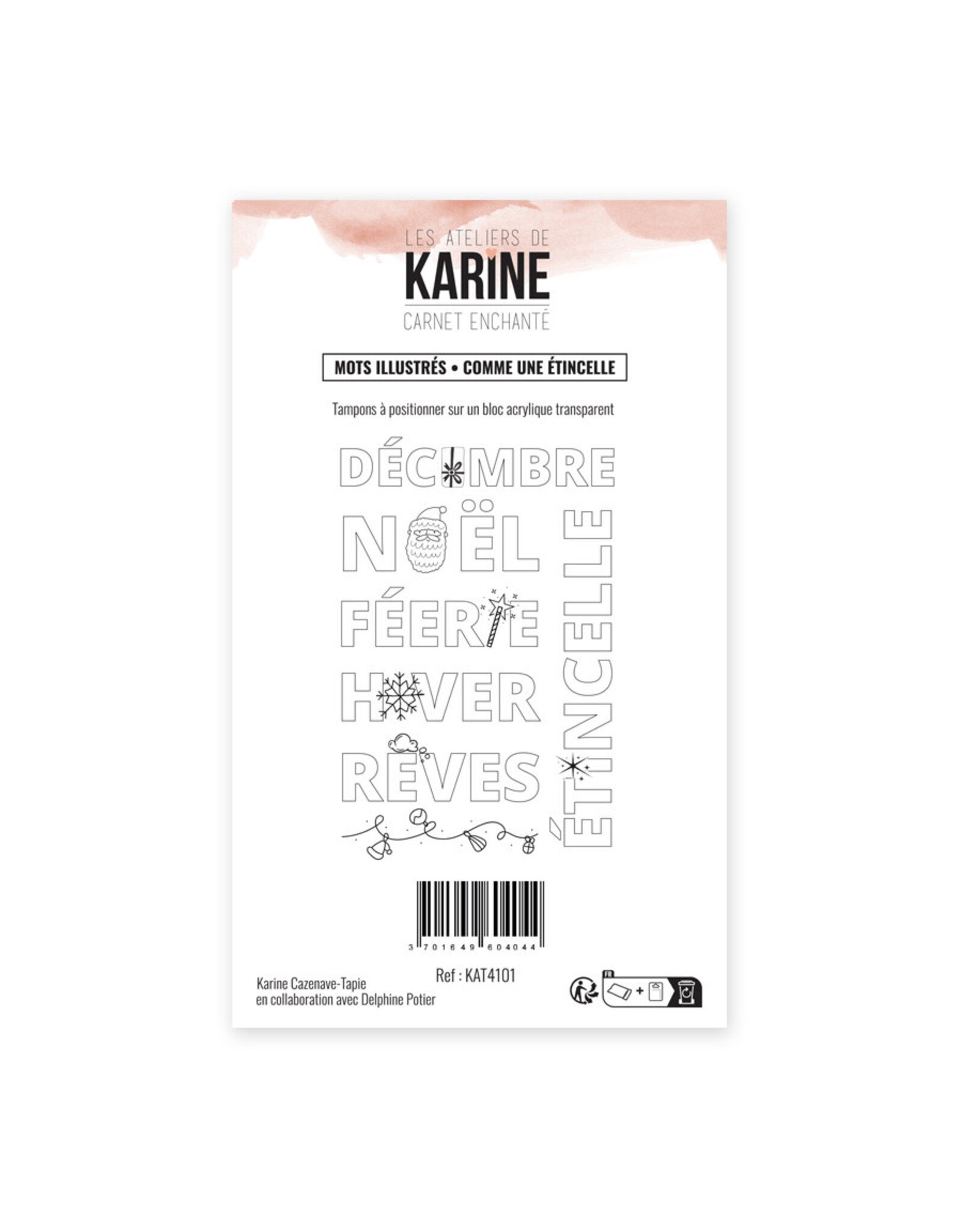 LES ATELIERS DE KARINE LES ATELIERS DE KARINE CARNET ENCHANTÉ COMME UNE ÉTINCELLE CLEAR STAMP SET
