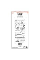 LES ATELIERS DE KARINE LES ATELIERS DE KARINE CARNET ENCHANTÉ TEXTES CÉLÉBRER CLEAR STAMP SET
