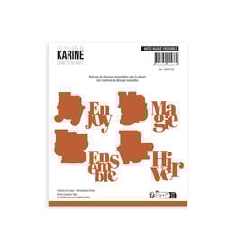 LES ATELIERS DE KARINE LES ATELIERS DE KARINE CARNET ENCHANTÉ MOTS NUAGE ENSEMBLE DIE SET