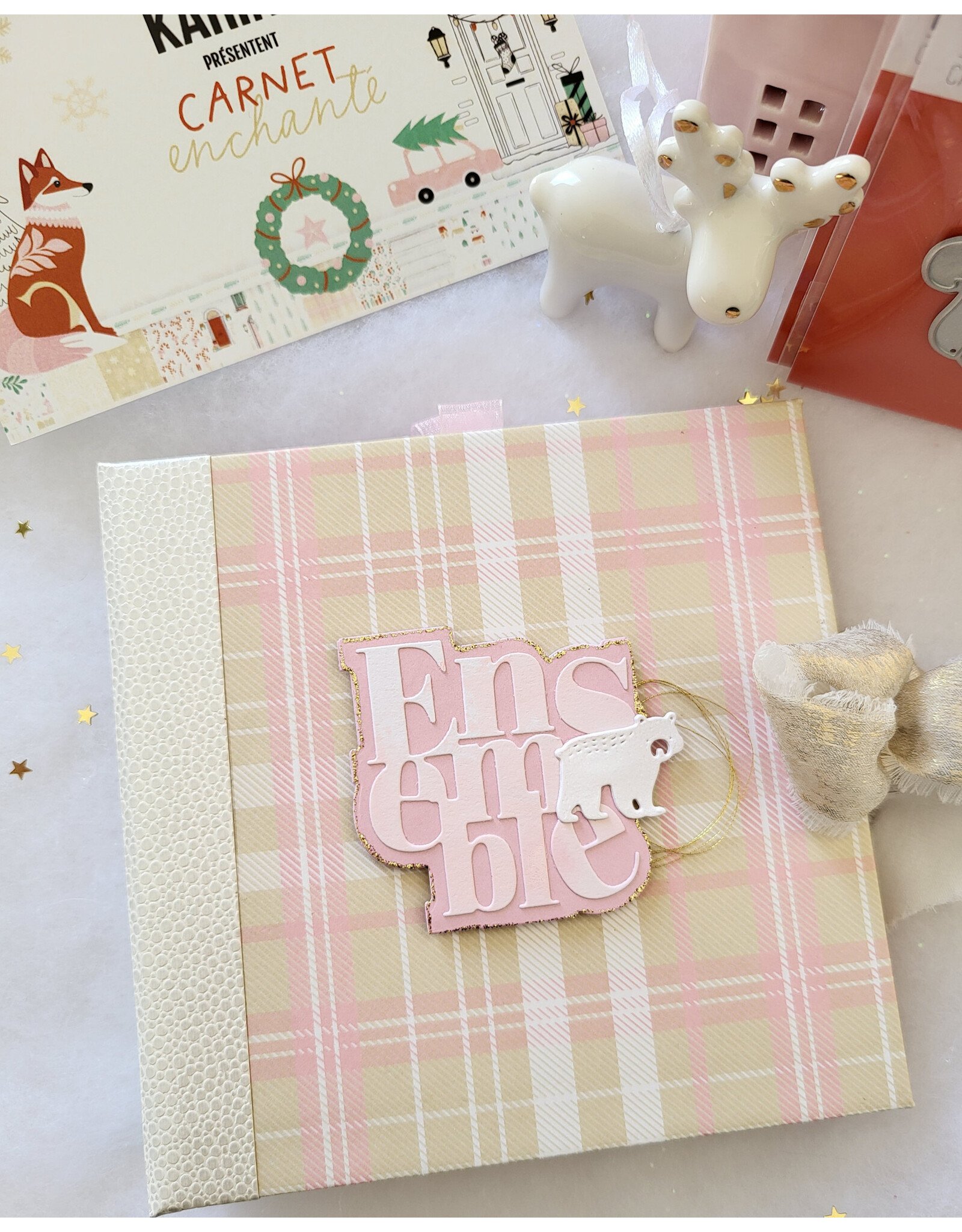 LES ATELIERS DE KARINE LES ATELIERS DE KARINE CARNET ENCHANTÉ MOTS NUAGE ENSEMBLE DIE SET