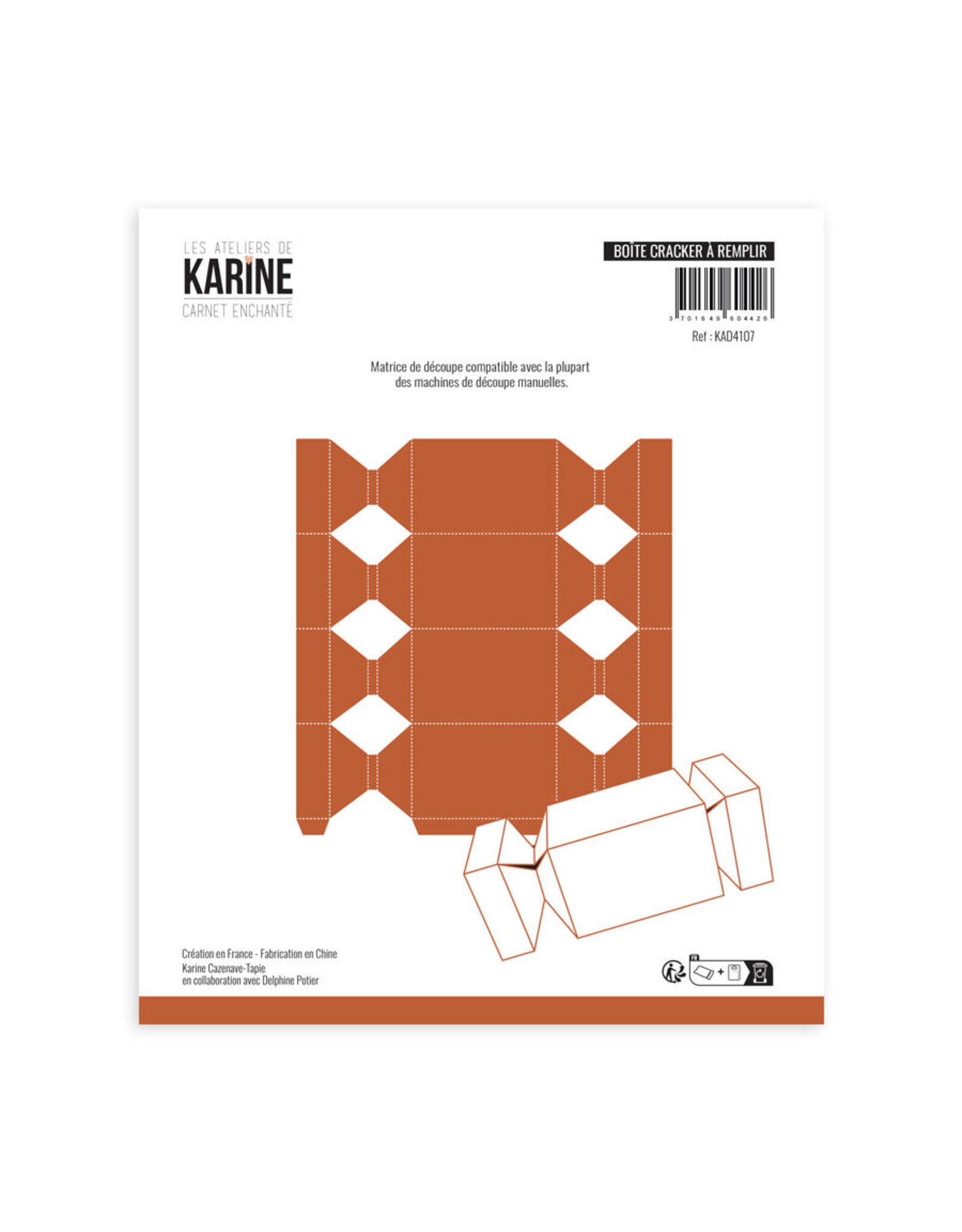 LES ATELIERS DE KARINE LES ATELIERS DE KARINE CARNET ENCHANTÉ BOITE CRACKER À REMPLIR DIE