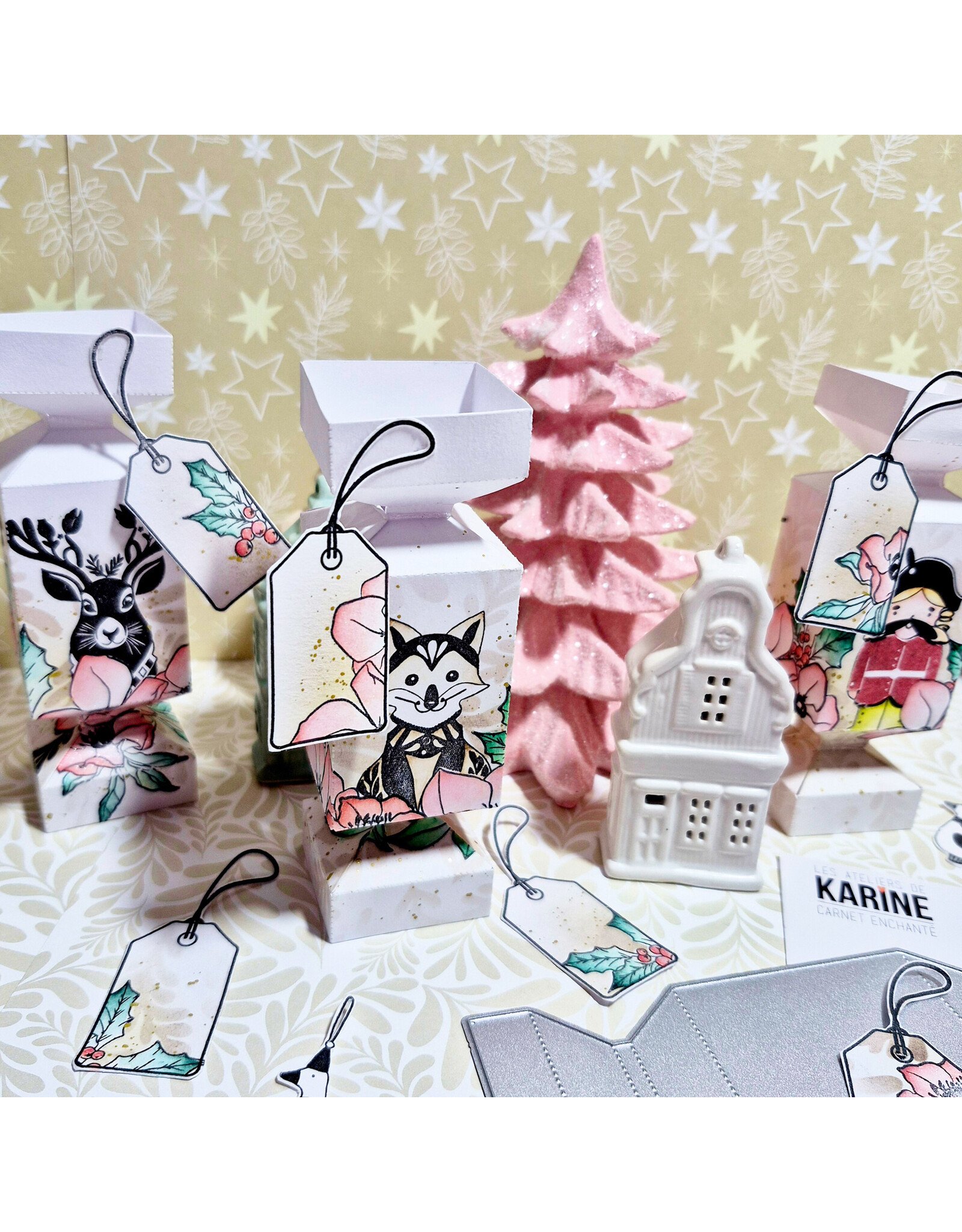 LES ATELIERS DE KARINE LES ATELIERS DE KARINE CARNET ENCHANTÉ BOITE CRACKER À REMPLIR DIE