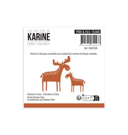 LES ATELIERS DE KARINE LES ATELIERS DE KARINE CARNET ENCHANTÉ PÈRE & FILS ELANS DIE SET