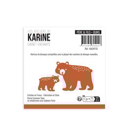 LES ATELIERS DE KARINE LES ATELIERS DE KARINE CARNET ENCHANTÉ PÈRE & FILS OURS DIE SET