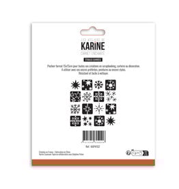 LES ATELIERS DE KARINE LES ATELIERS DE KARINE CARNET ENCHANTÉ ÉTOILES GIVRÉES 6x6 STENCIL