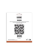 LES ATELIERS DE KARINE LES ATELIERS DE KARINE CARNET ENCHANTÉ FEUILLAGE STYLISÉ 6x6 STENCIL