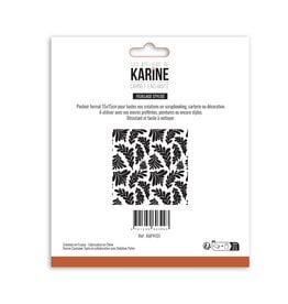 LES ATELIERS DE KARINE LES ATELIERS DE KARINE CARNET ENCHANTÉ FEUILLAGE STYLISÉ 6x6 STENCIL