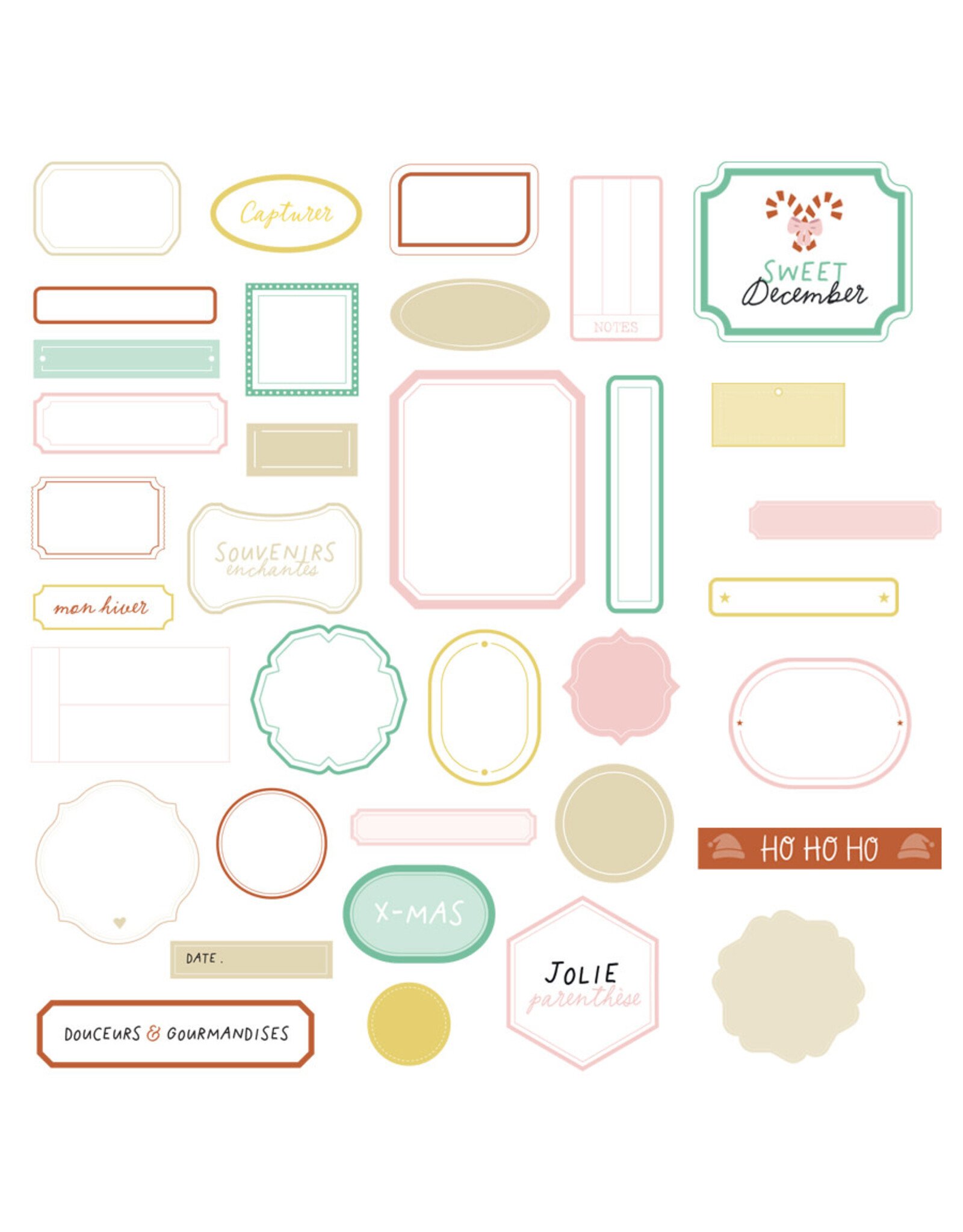 LES ATELIERS DE KARINE LES ATELIERS DE KARINE CARNET ENCHANTÉ PAPIER ÉTIQUETTES DIE CUTS