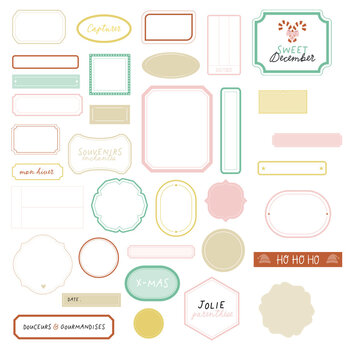 LES ATELIERS DE KARINE LES ATELIERS DE KARINE CARNET ENCHANTÉ PAPIER ÉTIQUETTES DIE CUTS