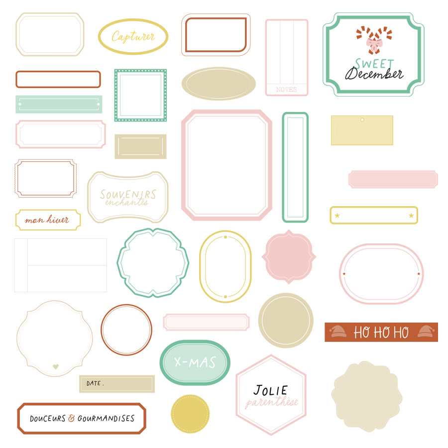 LES ATELIERS DE KARINE LES ATELIERS DE KARINE CARNET ENCHANTÉ PAPIER ÉTIQUETTES DIE CUTS