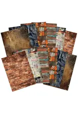 HUNKYDORY CRAFTS LTD. HUNKYDORY ADORABLE SCORABLE DESIGNER A4 CARD PACKS - ROUGH & READY 12 SHEETS