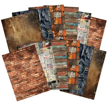 HUNKYDORY CRAFTS LTD. HUNKYDORY ADORABLE SCORABLE DESIGNER A4 CARD PACKS - ROUGH & READY 12 SHEETS