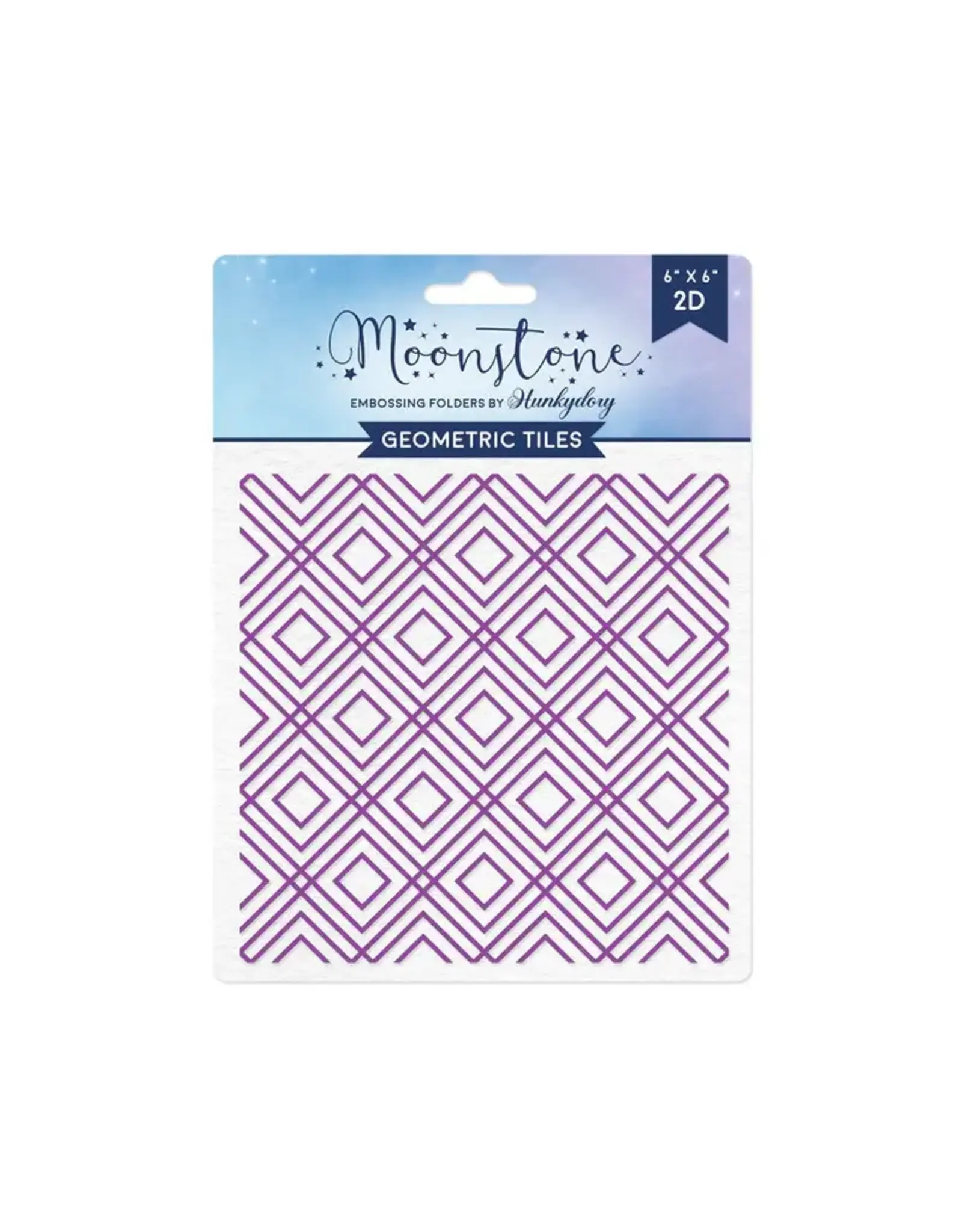 HUNKYDORY CRAFTS LTD. HUNKYDORY MOONSTONE GEOMETRIC TILES EMBOSSING FOLDER