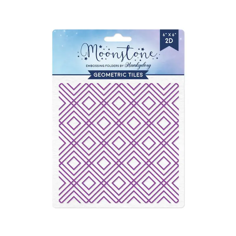 HUNKYDORY CRAFTS LTD. HUNKYDORY MOONSTONE GEOMETRIC TILES EMBOSSING FOLDER