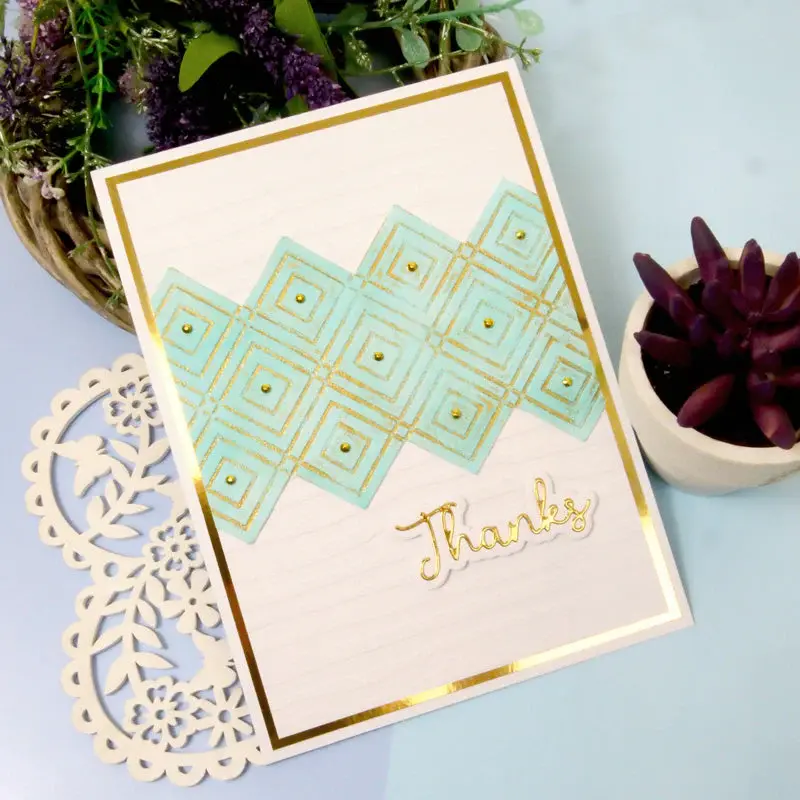 HUNKYDORY CRAFTS LTD. HUNKYDORY MOONSTONE GEOMETRIC TILES EMBOSSING FOLDER