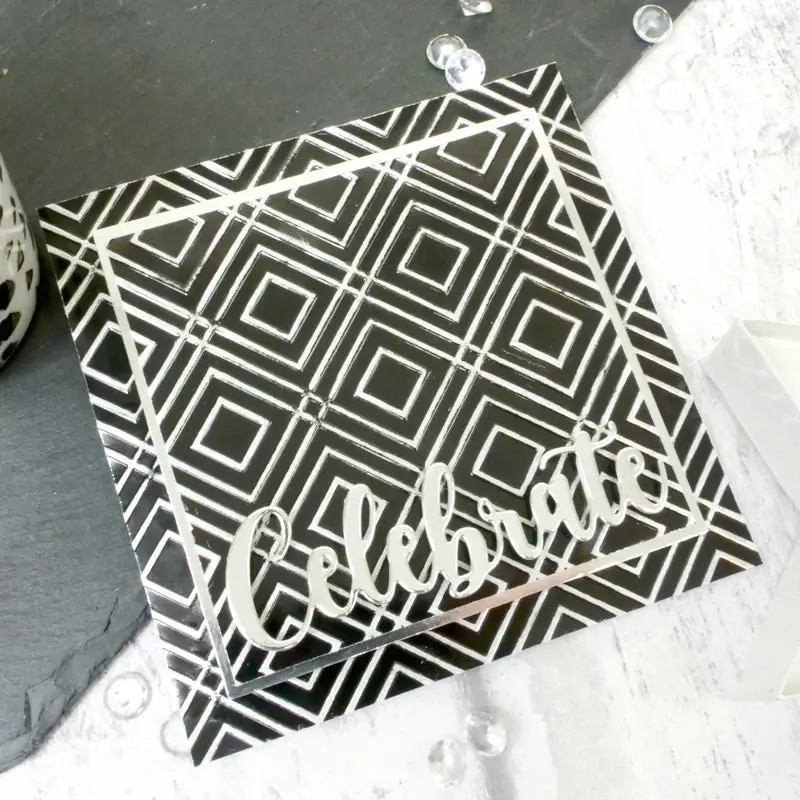 HUNKYDORY CRAFTS LTD. HUNKYDORY MOONSTONE GEOMETRIC TILES EMBOSSING FOLDER