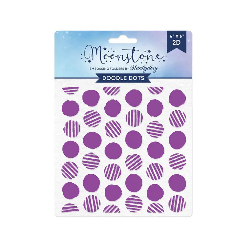 HUNKYDORY CRAFTS LTD. HUNKYDORY MOONSTONE DOODLE DOTS EMBOSSING FOLDER