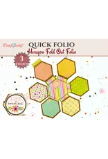 CRAFTREAT CRAFTREAT SCRAPBOOK BLANKS QUICK FOLIO HEXAGON FOLD OUT