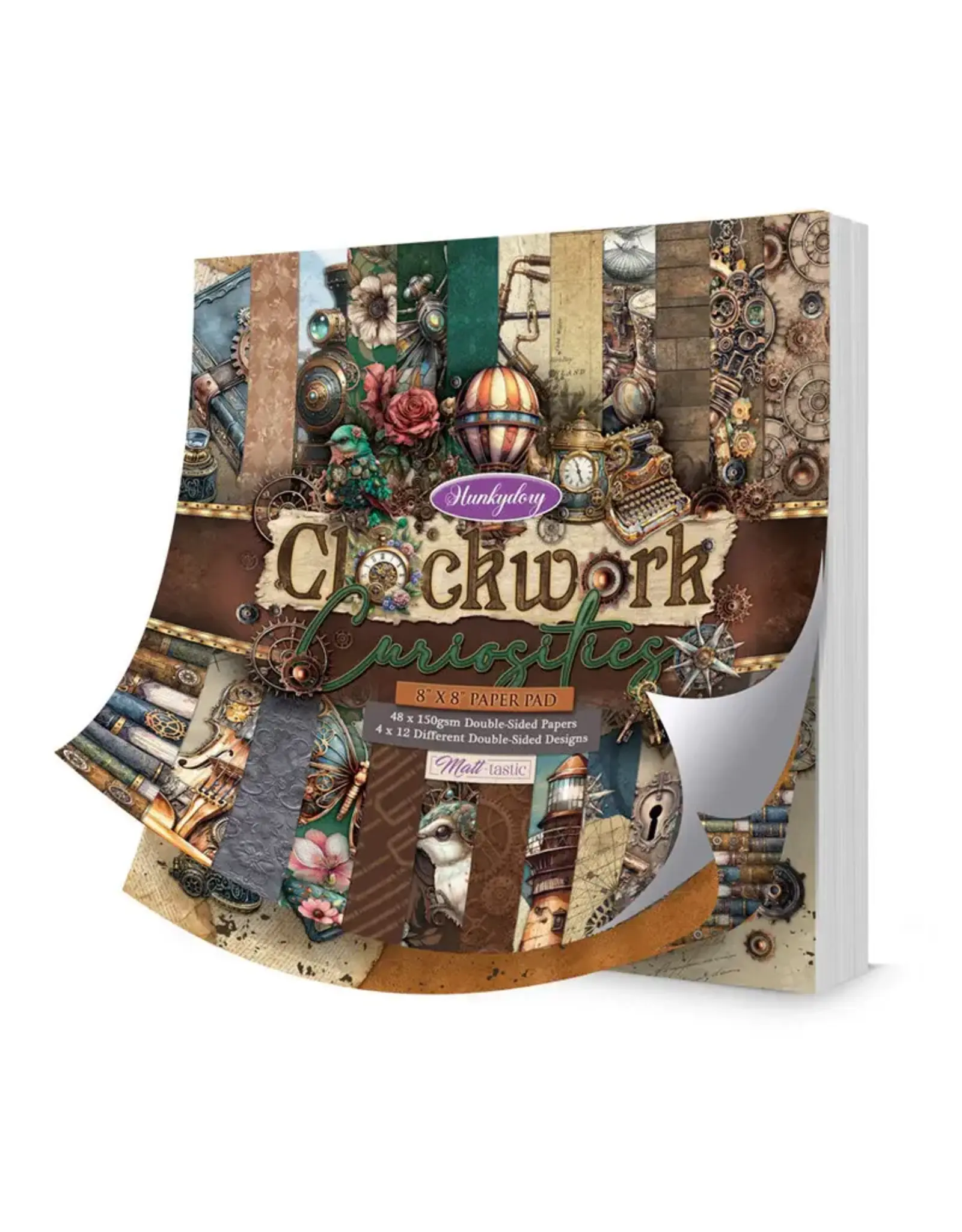 HUNKYDORY CRAFTS LTD. HUNKYDORY CLOCKWORK CURIOSITIES 8x8 PAPER PAD
