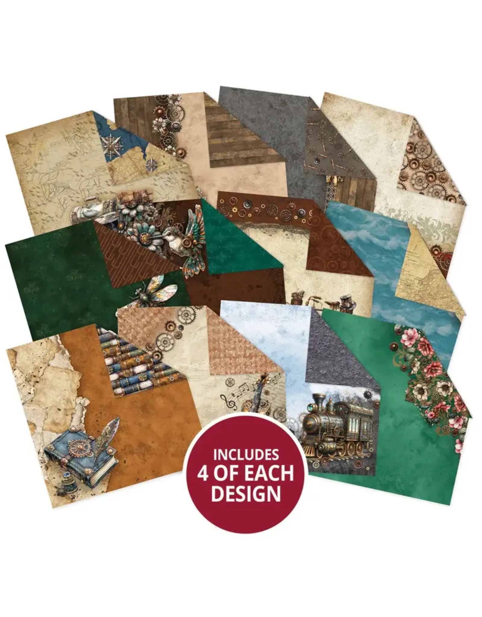 HUNKYDORY CRAFTS LTD. HUNKYDORY CLOCKWORK CURIOSITIES 8x8 PAPER PAD