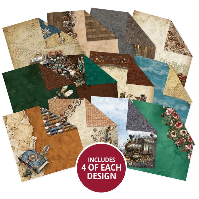 HUNKYDORY CRAFTS LTD. HUNKYDORY CLOCKWORK CURIOSITIES 8x8 PAPER PAD