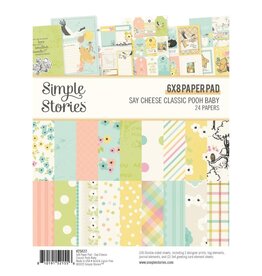 SIMPLE STORIES SIMPLE STORIES CLASSIC POOH BABY 6x8 PAPER PAD 24 SHEETS