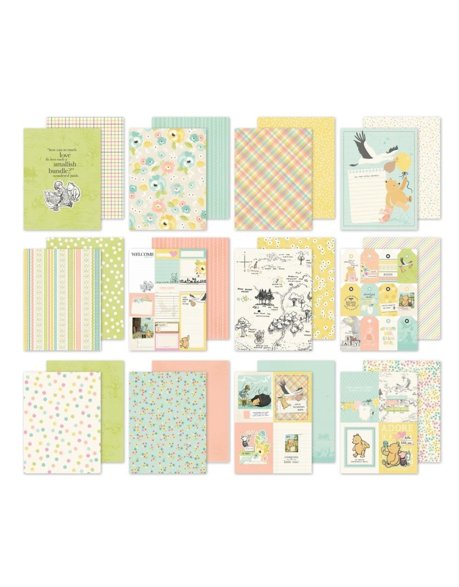 SIMPLE STORIES SIMPLE STORIES CLASSIC POOH BABY 6x8 PAPER PAD 24 SHEETS