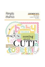 SIMPLE STORIES SIMPLE STORIES CLASSIC POOH BABY SENTIMENT BITS & PIECES 59/PK