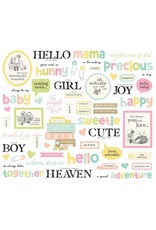 SIMPLE STORIES SIMPLE STORIES CLASSIC POOH BABY SENTIMENT BITS & PIECES 59/PK
