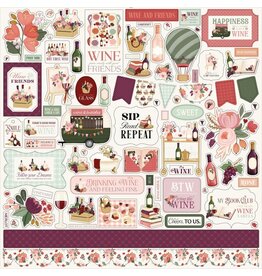 CARTA BELLA CARTA BELLA WINE ELEMENTS 12x12 CARDSTOCK STICKERS