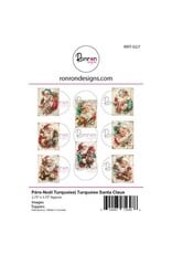 RONRON DESIGNS RONRON DESIGNS PÈRE NOËL TURQUOISE TOPPERS